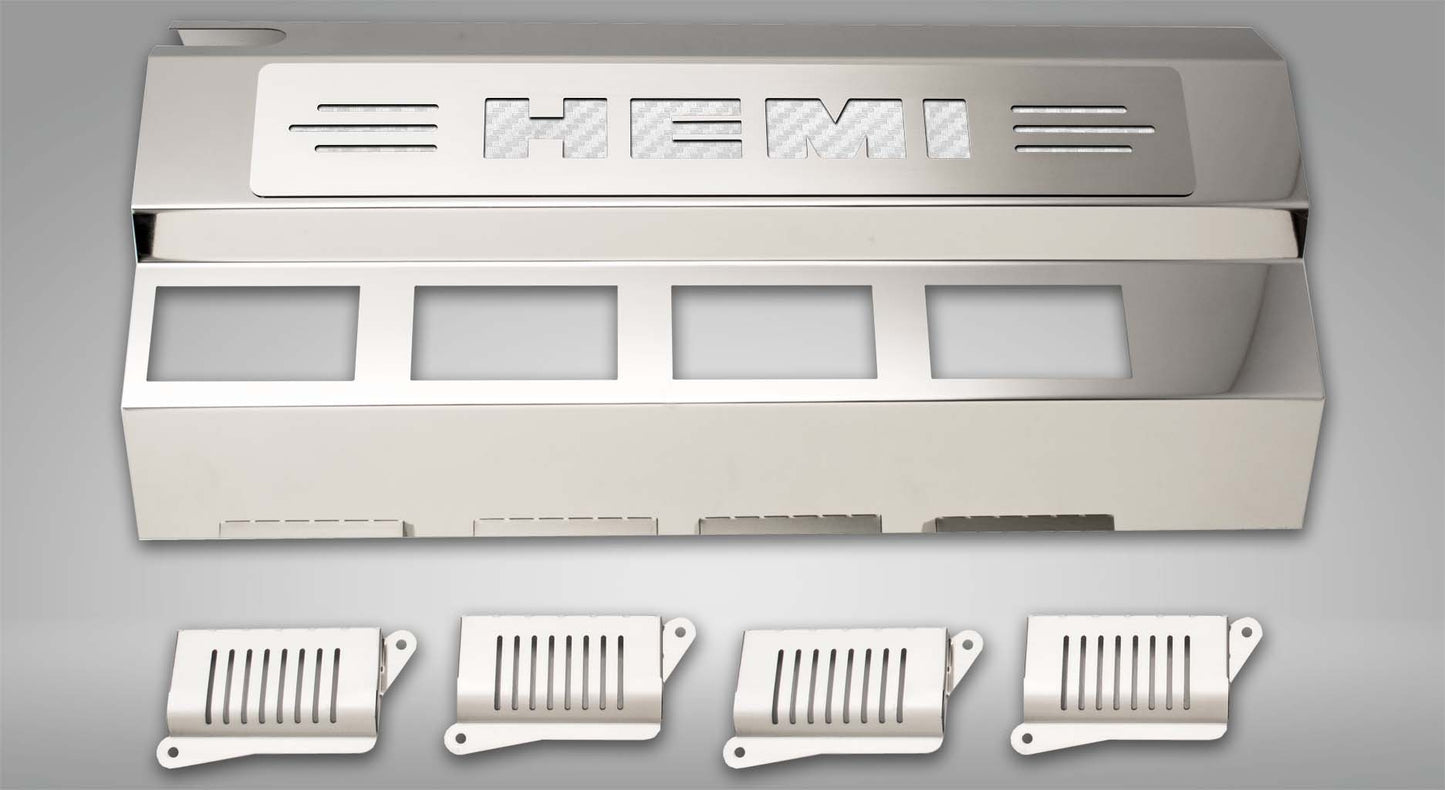 American Car Craft 5.7L Hemi Engine Half Covers (CARBON FIBER): 300 / Challenger / Charger 5.7L Hemi 2009 - 2024