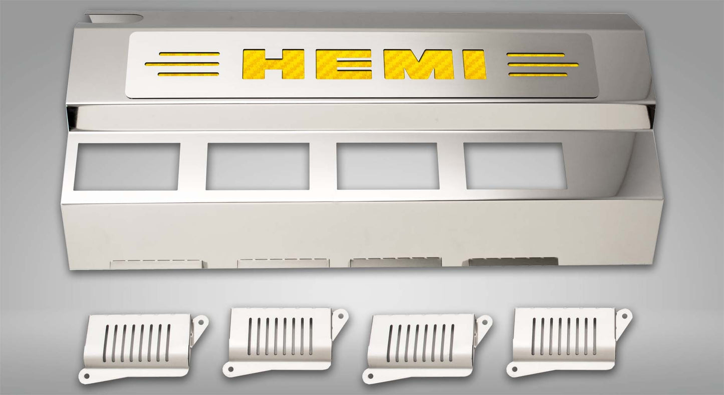 American Car Craft 5.7L Hemi Engine Half Covers (CARBON FIBER): 300 / Challenger / Charger 5.7L Hemi 2009 - 2024