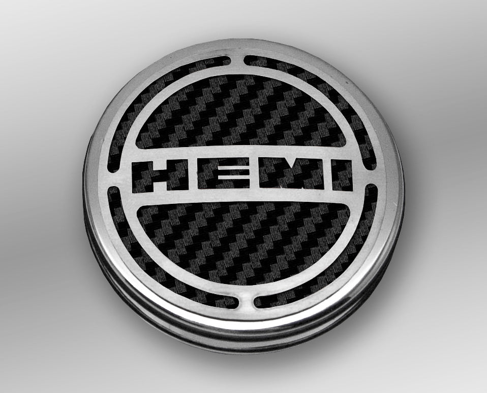 American Car Craft "HEMI" Deluxe Fluid & Shock Tower Cap Covers (13PC): Dodge Challenger V8 2008 - 2023