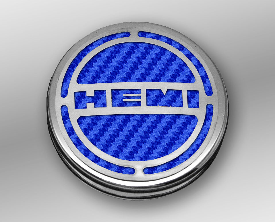 American Car Craft "HEMI" Deluxe Fluid & Shock Tower Cap Covers (13PC): Dodge Challenger V8 2008 - 2023