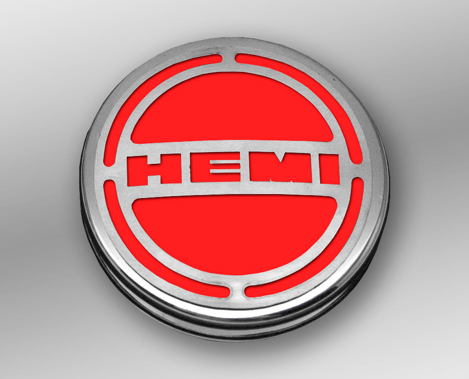 American Car Craft "HEMI" Deluxe Fluid & Shock Tower Cap Covers (13PC): Dodge Challenger V8 2008 - 2023