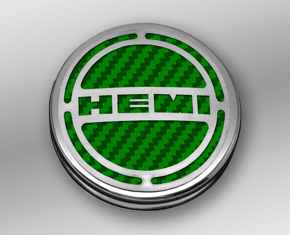American Car Craft "HEMI" Deluxe Fluid & Shock Tower Cap Covers (13PC): Dodge Challenger V8 2008 - 2023