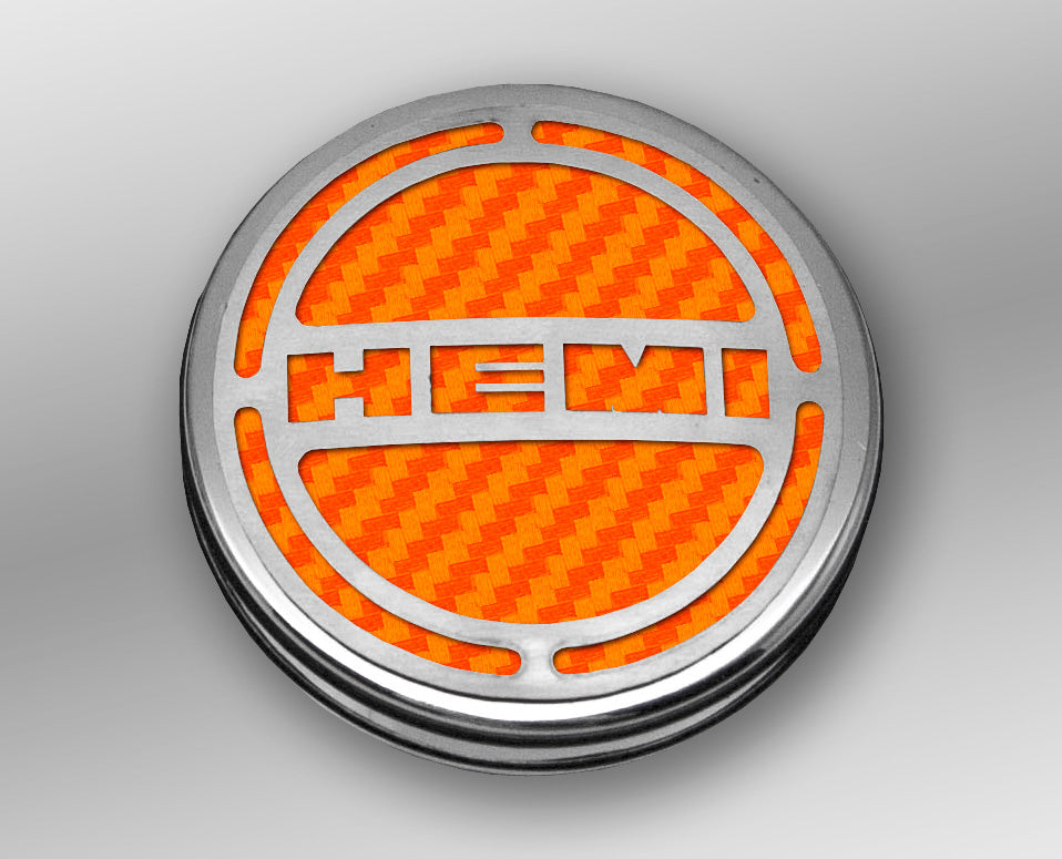 American Car Craft "HEMI" Deluxe Fluid & Shock Tower Cap Covers (13PC): Dodge Challenger V8 2008 - 2023