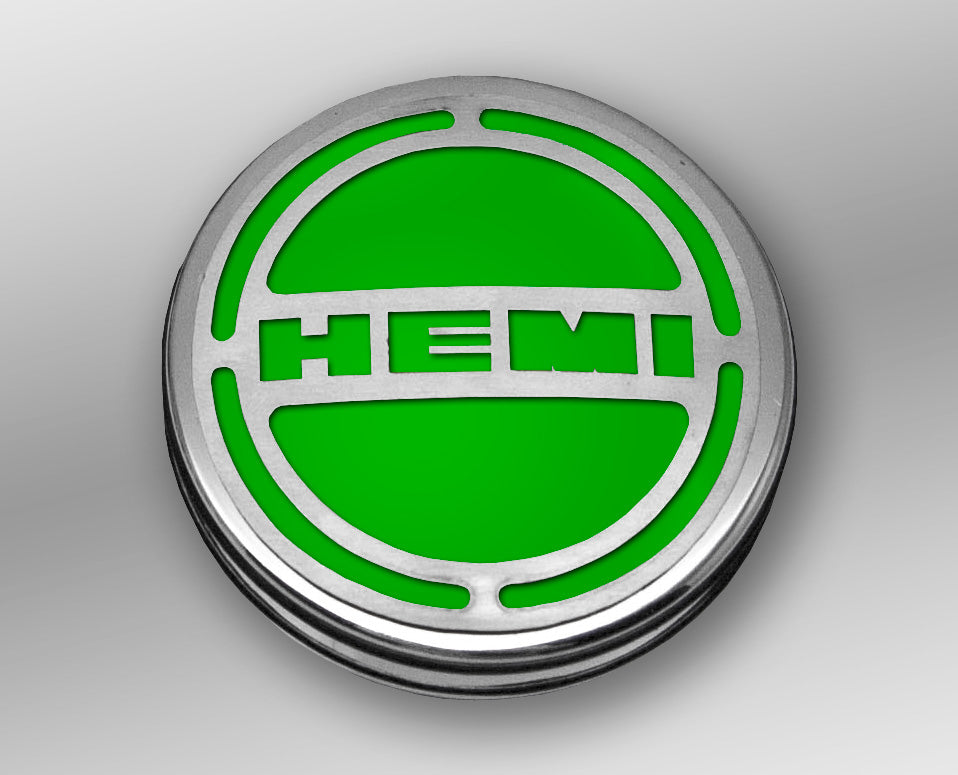 American Car Craft "HEMI" Deluxe Fluid & Shock Tower Cap Covers (13PC): Dodge Challenger V8 2008 - 2023