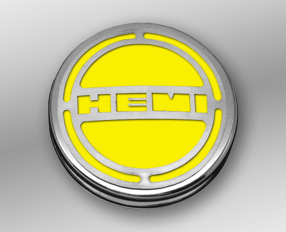 American Car Craft "HEMI" Deluxe Fluid & Shock Tower Cap Covers (13PC): Dodge Challenger V8 2008 - 2023