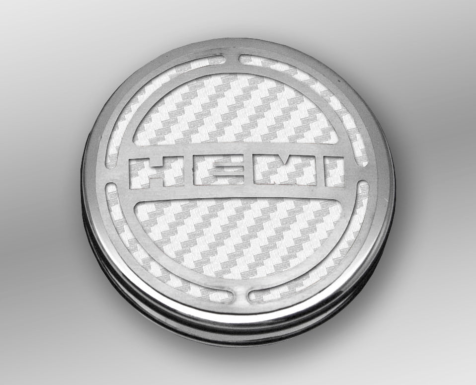 American Car Craft "HEMI" Deluxe Fluid & Shock Tower Cap Covers (13PC): Dodge Challenger V8 2008 - 2023