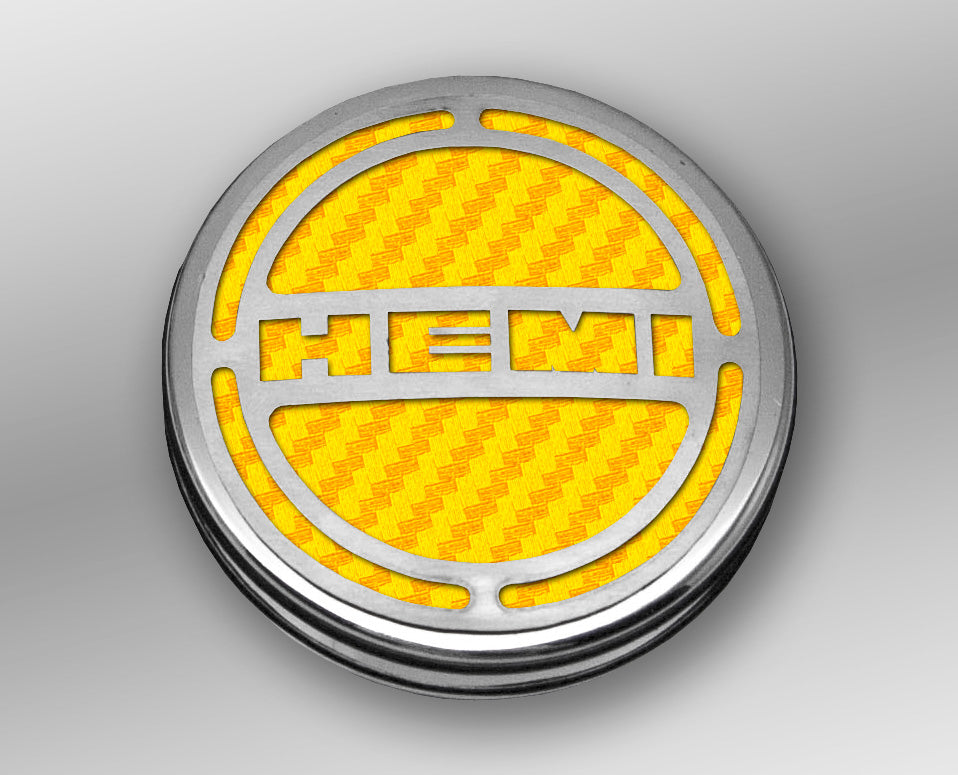 American Car Craft "HEMI" Deluxe Fluid & Shock Tower Cap Covers (13PC): Dodge Challenger V8 2008 - 2023