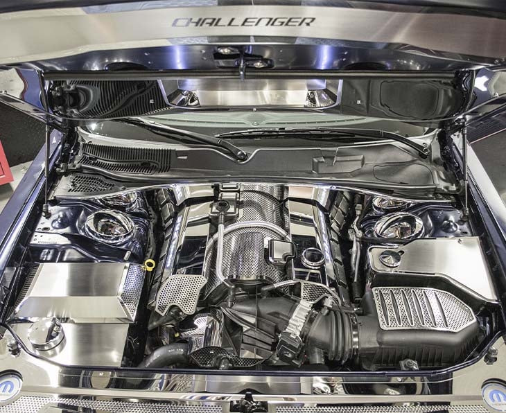 American Car Craft Polished Engine Harness Cover: Chrysler / Dodge / Jeep / Ram 6.4L 392 Hemi 2011 - 2024