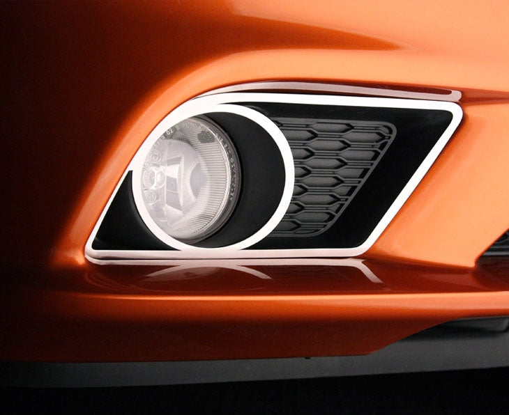 American Car Craft Fog Light Trim Rings (Polished): Dodge Charger R/T 2011 - 2014