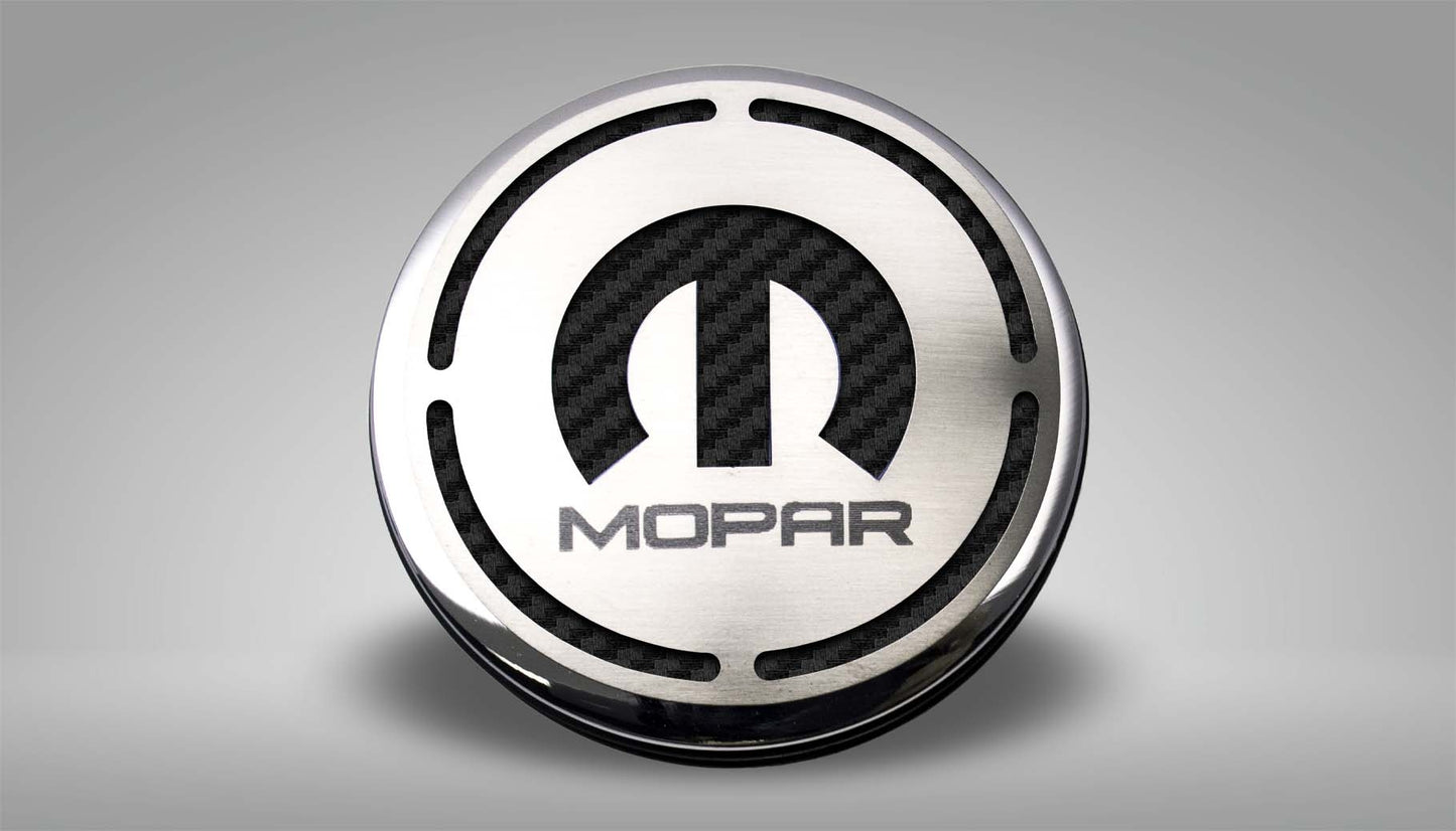 American Car Craft "MOPAR" Deluxe Fluid & Shock Tower Cap Covers (13PC): Dodge Challenger V8 2008 - 2023