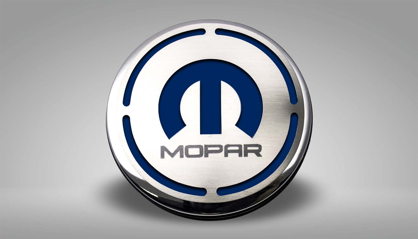American Car Craft "MOPAR" Deluxe Fluid & Shock Tower Cap Covers (13PC): Dodge Challenger V8 2008 - 2023