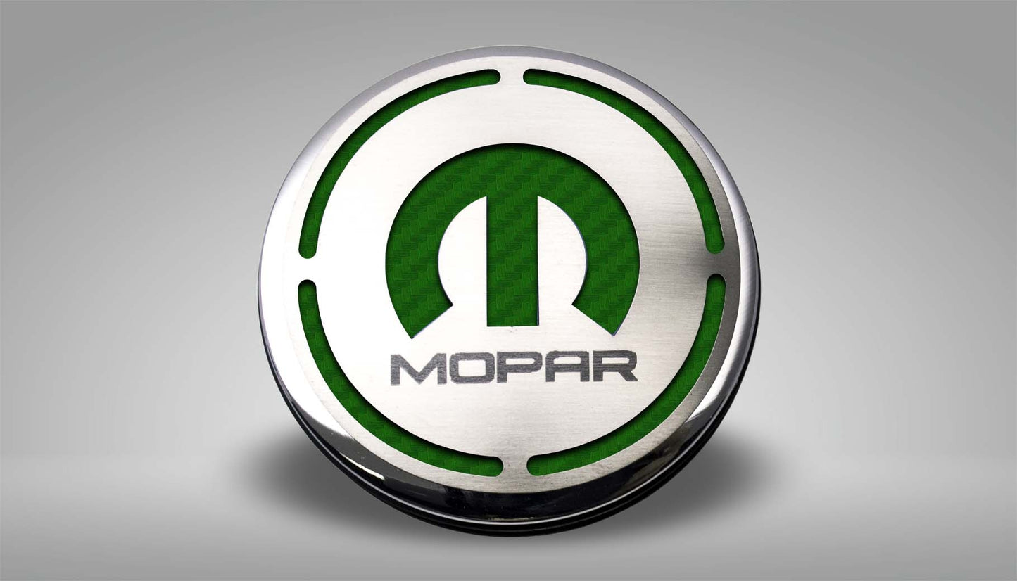 American Car Craft "MOPAR" Deluxe Fluid & Shock Tower Cap Covers (13PC): Dodge Challenger V8 2008 - 2023