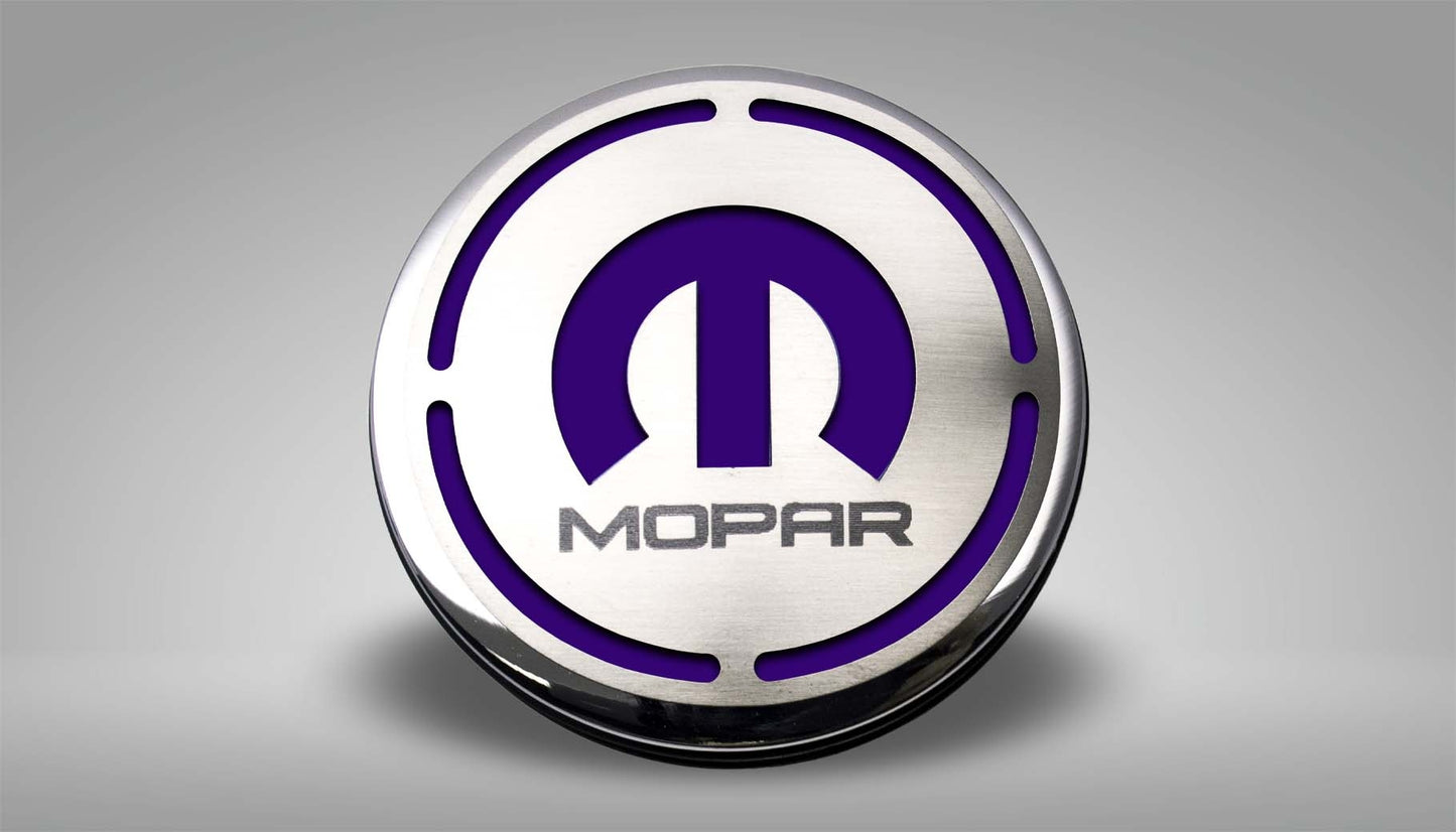 American Car Craft "MOPAR" Deluxe Fluid & Shock Tower Cap Covers (13PC): Dodge Challenger V8 2008 - 2023