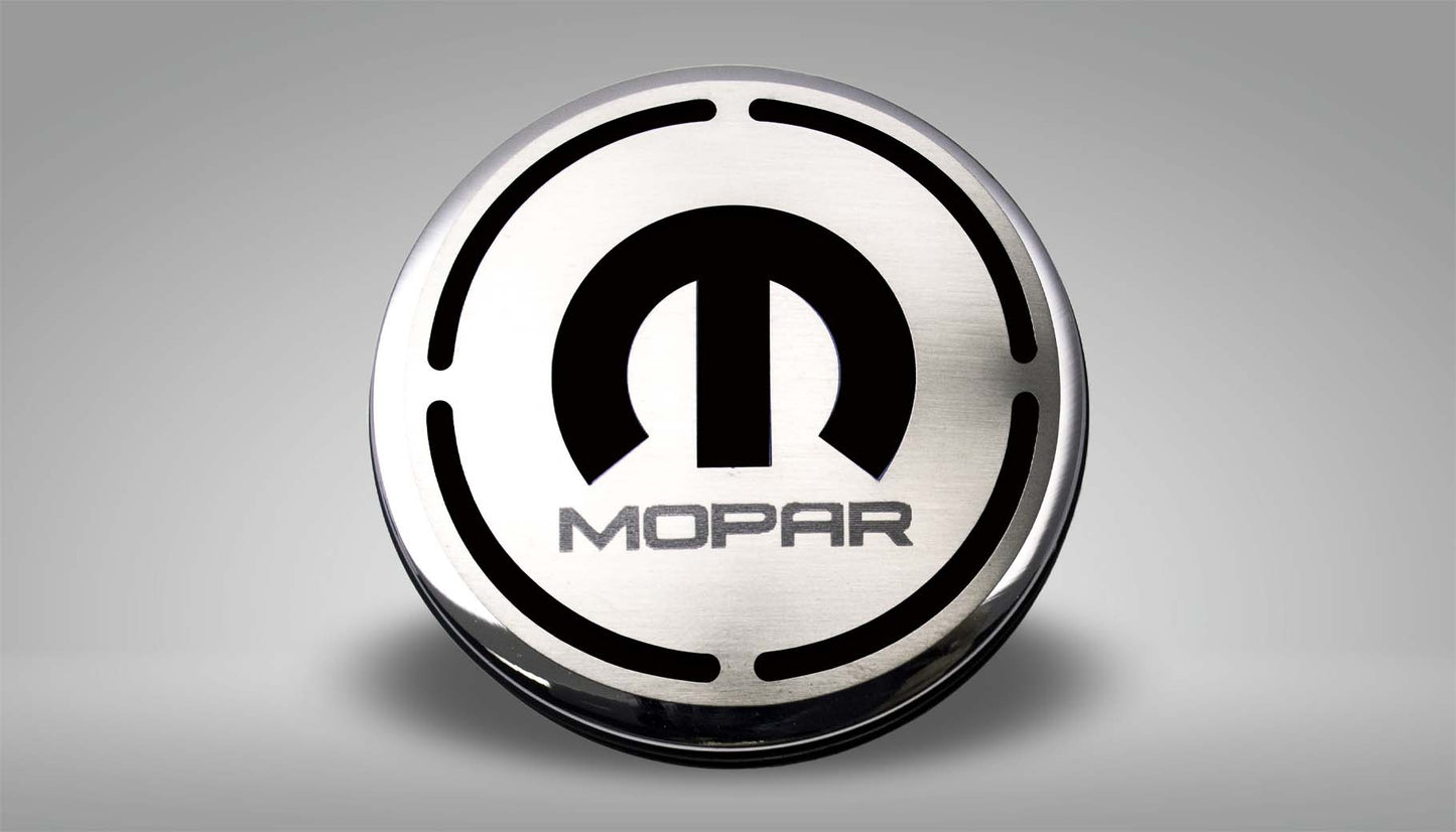 American Car Craft "MOPAR" Deluxe Fluid & Shock Tower Cap Covers (13PC): Dodge Challenger V8 2008 - 2023