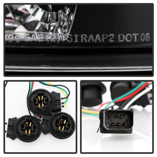 Spyder Black Euro Tail Lights: Dodge Durango 1998 - 2003