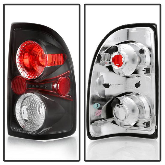 Spyder Black Euro Tail Lights: Dodge Dakota 1997 - 2004
