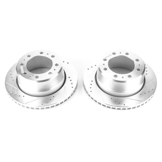PowerStop Drilled and Slotted Rotor (REAR): Ram 3500 13-22 6.7L Diesel/6.4L