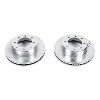 PowerStop Drilled and Slotted Rotor (FRONT): Ram 2500 / 3500 11-22 6.7L Diesel/6.4L/5.7L