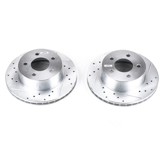 PowerStop Evolution Drilled & Slotted Rotors (FRONT): Jeep Grand Cherokee 93-98, Jeep Wrangler 97-99 4.0L/2.5L