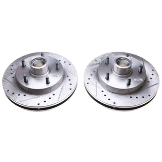 PowerStop Evolution Drilled & Slotted Rotors (FRONT): Dodge Ram 1500 94-99 5.2L/3.9L