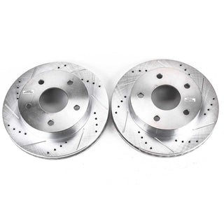 PowerStop Evolution Drilled & Slotted Rotors (FRONT): Dodge Ram 1500 00-01 5.2L/3.9L