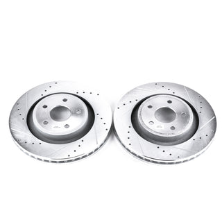 PowerStop Evolution Drilled & Slotted Rotors (FRONT): Jeep Grand Cherokee 06-10 6.1L SRT8