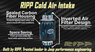 Ripp Carbon Fiber Sealed Cold Air Intake Kit: Jeep Wrangler JK (2007-2018)