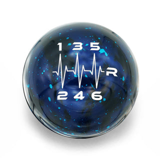 Billetworkz Cosmic Space Shift Knob - 6 Speed Heartbeat Engraving for Dodge Challenger (2015-2023)