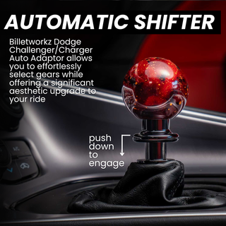 Billetworkz Automatic Shifter - Candy Red - Fits Dodge Challenger / Charger (2015-2023)