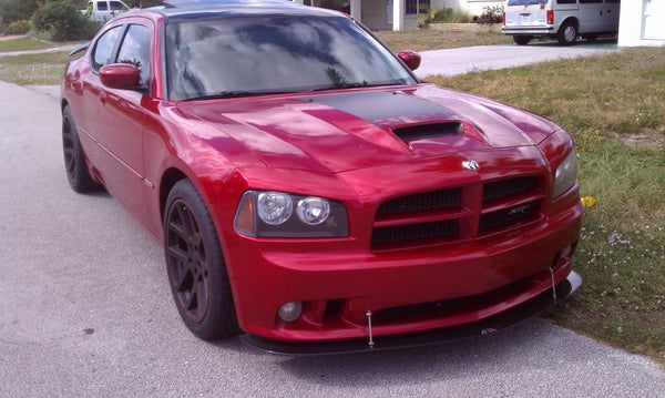 APR Carbon Fiber Front Wind Splitter w/ Rods: Dodge Charger SRT8 2006 - 2010