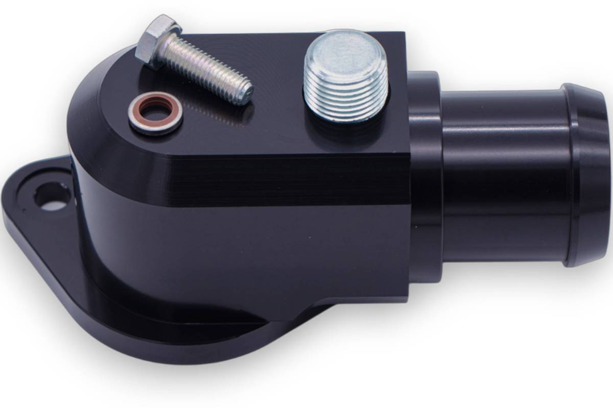 Granatelli Billet Thermostat Housing (Black): Jeep Grand Cherokee 6.2L Trackhawk (18-21) / Dodge Durango 6.2L Hellcat (21-25)