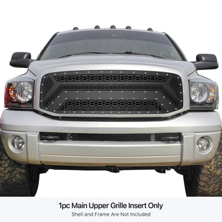 APS Stainless Upper Sheet Grille (Version 2): Dodge Ram 2006 - 2008