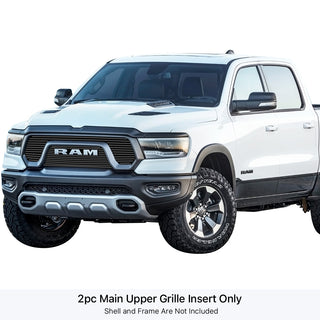 APS Black Stainless Upper Billet Grille Rebel: Ram 1500 2019 - 2024
