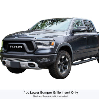 APS Polished Stainless Lower Billet Grille Rebel (w/OUT Sensor): Ram 1500 2019 - 2024