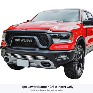 APS Polished Stainless Lower Billet Grille Rebel (WITH Sensor): Ram 1500 2019 - 2024