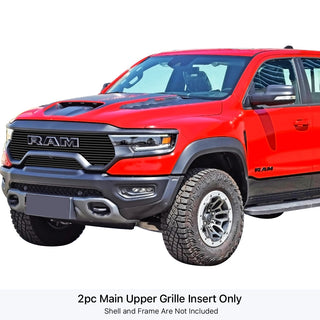APS Black Stainless Upper Billet Grille: Ram 1500 6.2L TRX 2021 - 2024