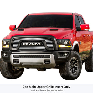 APS Polished Stainless Upper Billet Grille Rebel: Ram 1500 2015 - 2018