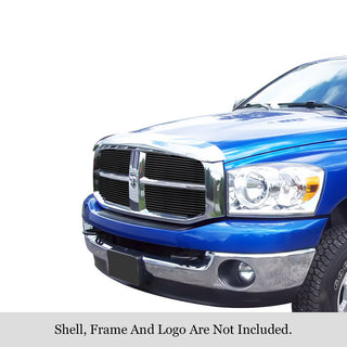 APS Black Stainless Upper Billet Grille (Version 2): Dodge Ram 2006 - 2009