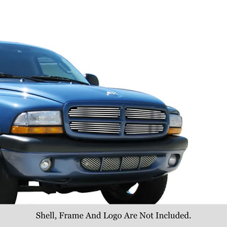 APS Polished Stainless Upper Billet Grille: Dodge Dakota & Durango 1997 - 2004
