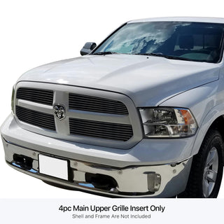 APS Black Stainless Upper Billet Grille (w/ OEM Honeycomb): Ram 1500 2013 - 2018