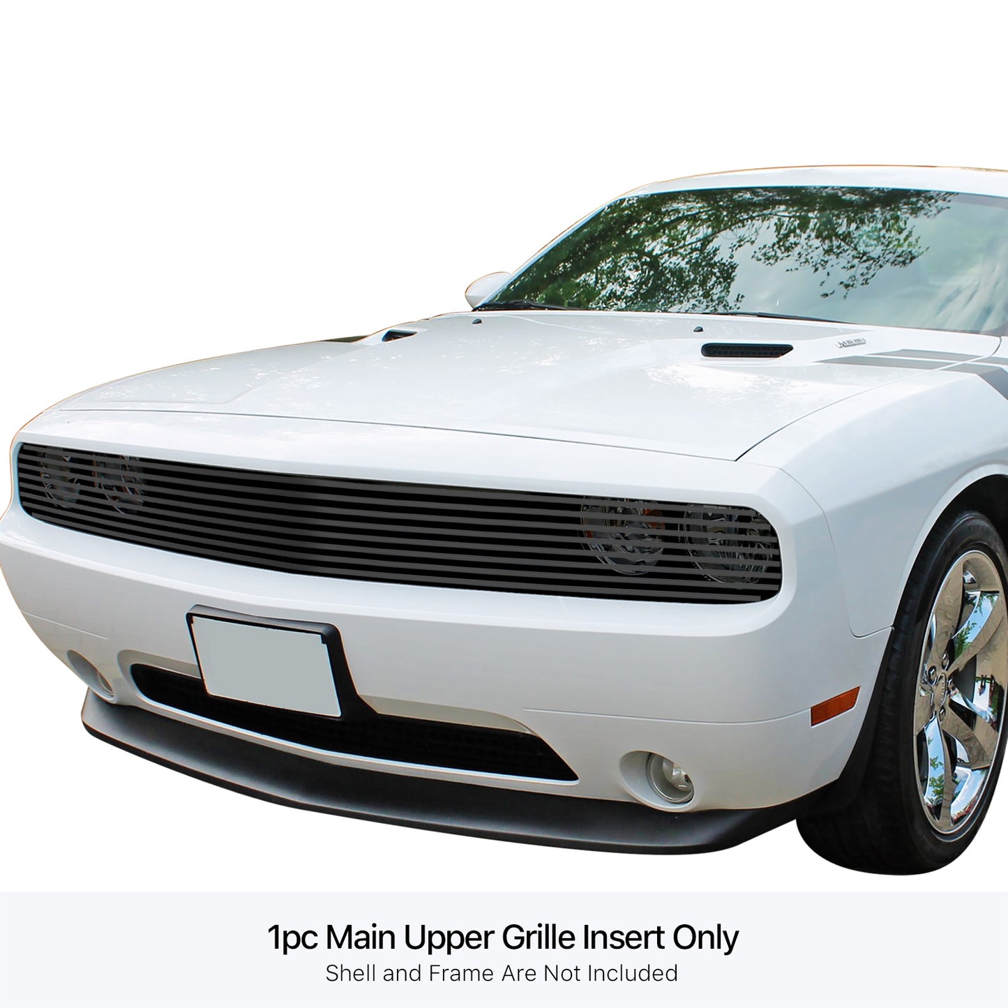 APS Phantom Black Stainless Upper Billet Grille: Dodge Challenger 2009 - 2014