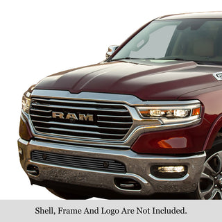 APS Black Stainless Lower Billet Grille (WITH Front Sensor): Ram 1500 2019 - 2024