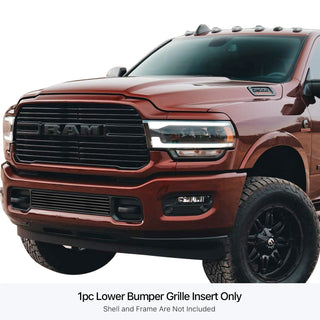 APS Black Stainless Lower Billet Grille: Ram 2500 & 3500 2019 - 2024