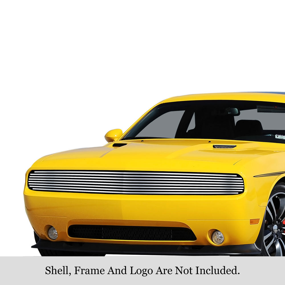 APS Polished Stainless Upper Phantom Billet Grille: Dodge Challenger 2015 - 2023