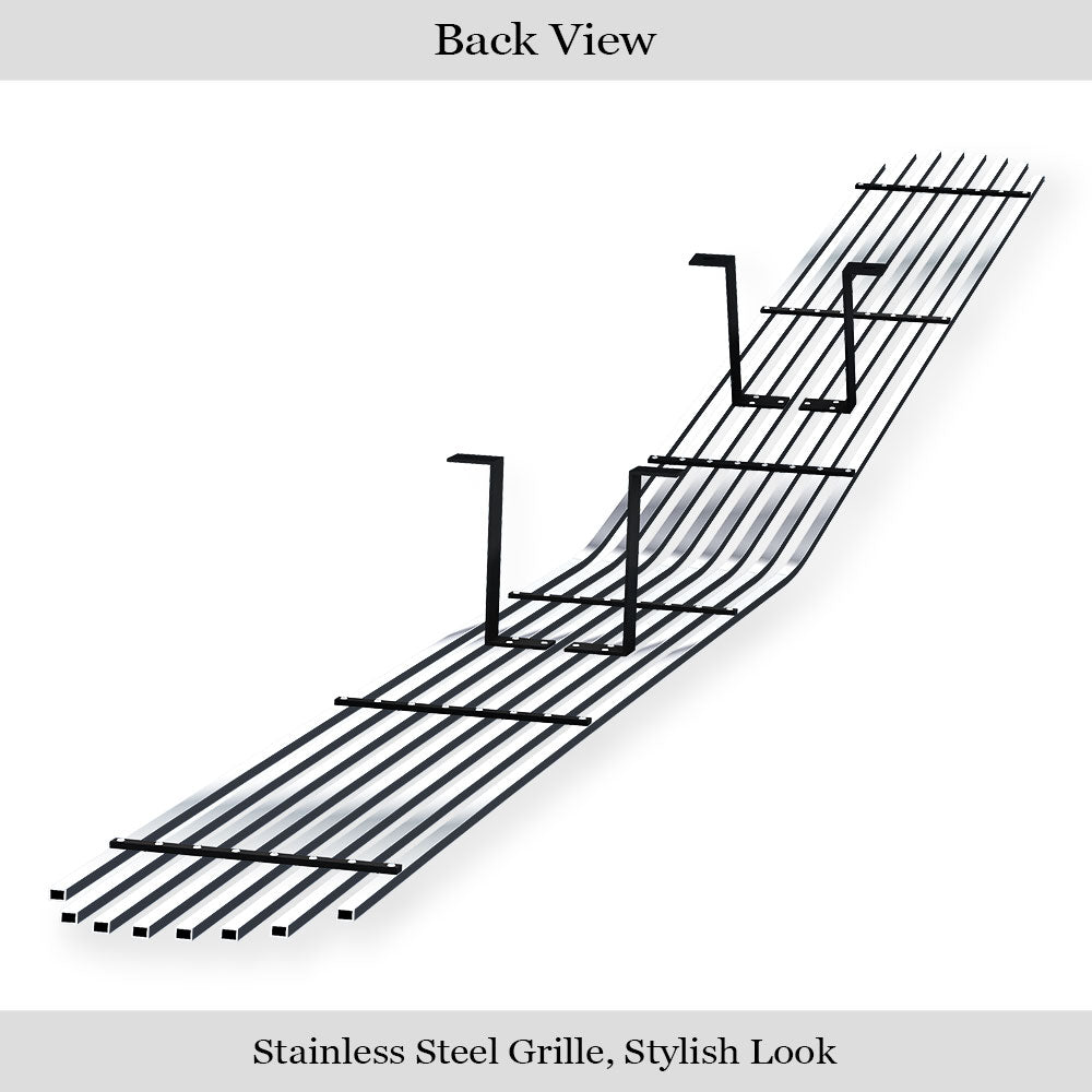 APS Polished Stainless Upper Phantom Billet Grille: Dodge Challenger 2015 - 2023