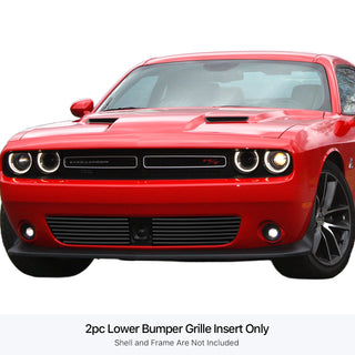 APS Black Stainless Lower Billet Grille (WITH Adaptive Cruise Control): Dodge Challenger 2015 - 2023