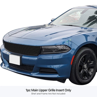 APS Black Stainless Upper Billet Grille: Dodge Charger 3.6L V6 2015 - 2023