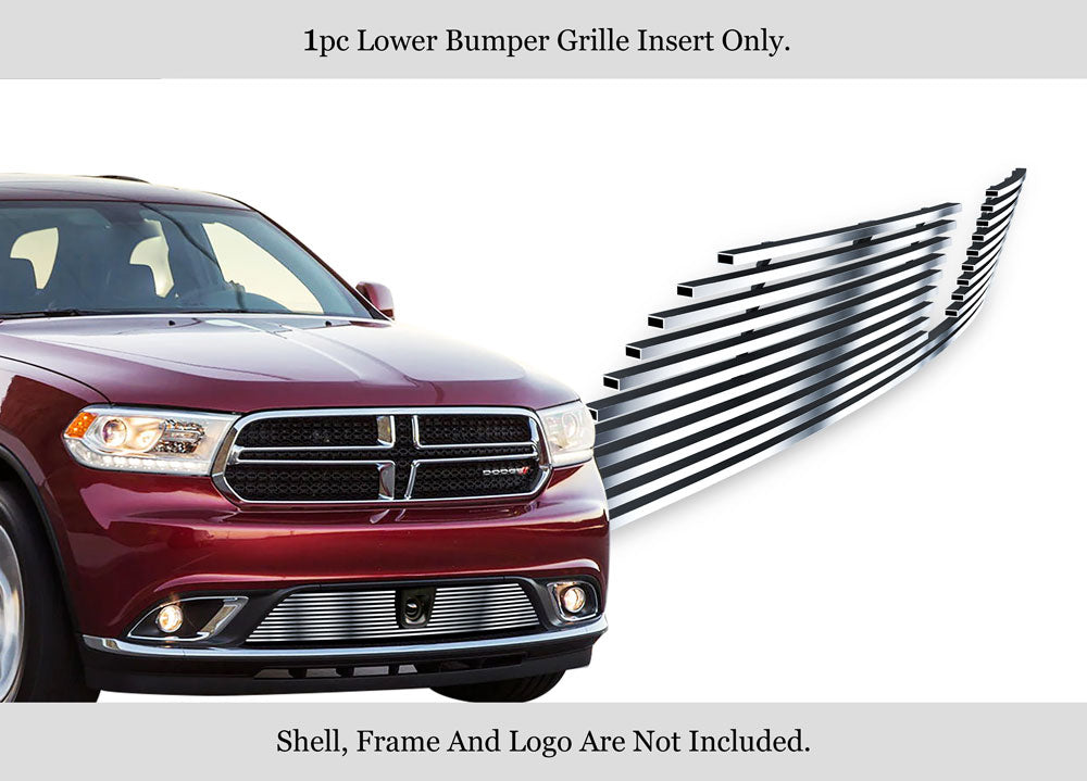 APS Polished Stainless Lower Billet Grille (WITH Adaptive Cruise Control): Dodge Durango 2014 - 2017