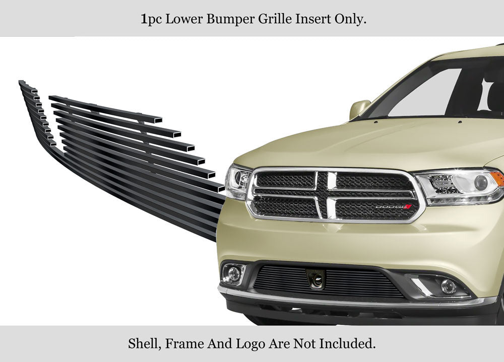 APS Black Stainless Lower Billet Grille (WITH Adaptive Cruise Control): Dodge	Durango	2014 - 2017