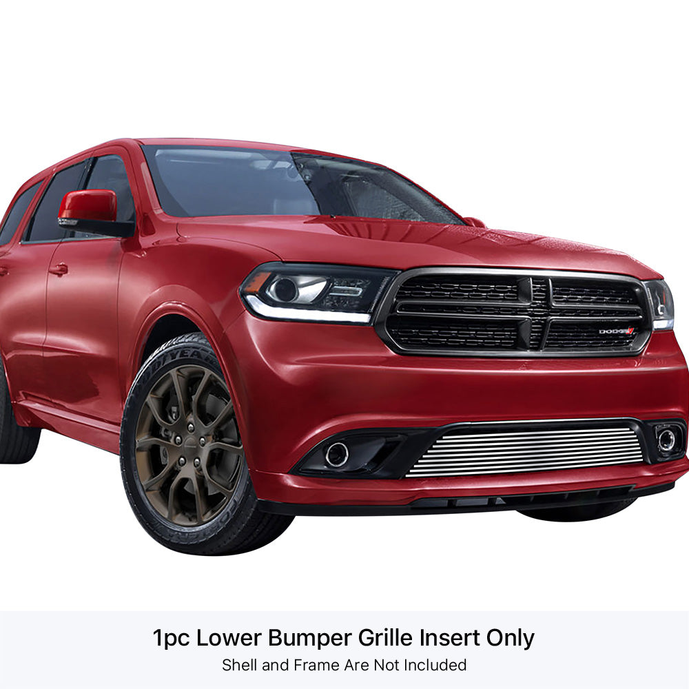 APS Polished Stainless Lower Billet Grille (w/OUT Adaptive Cruise Control): Dodge	Durango	2014 - 2017